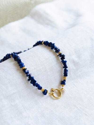 Bijoux de marque française au Havre, création artisanale, COLLIER TIAMO BLEU